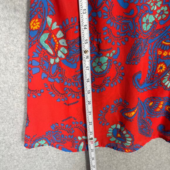 Everly Tank Top Small Paisley Flowy Feminine Resort Cruise Mediterranean Cottage - Picture 5 of 9